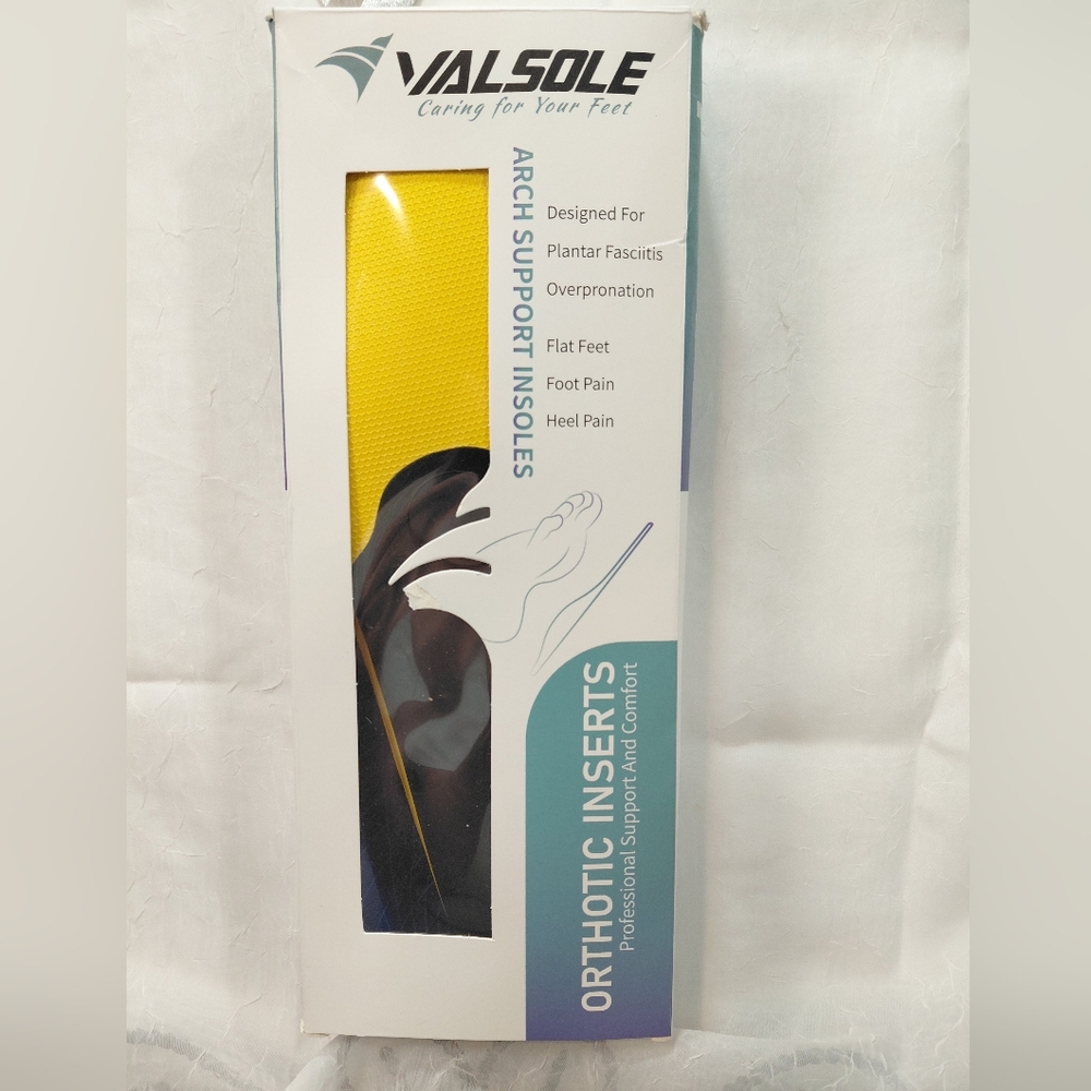 NEW Valsole Arch Support Orthotic Insoles SIZE 12-12.5 Mens EU 47-48